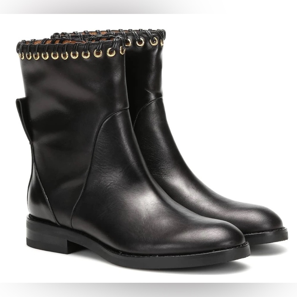 See by Chloe Helen Ankle flat boots with amazing rope detail — and comfortable !
